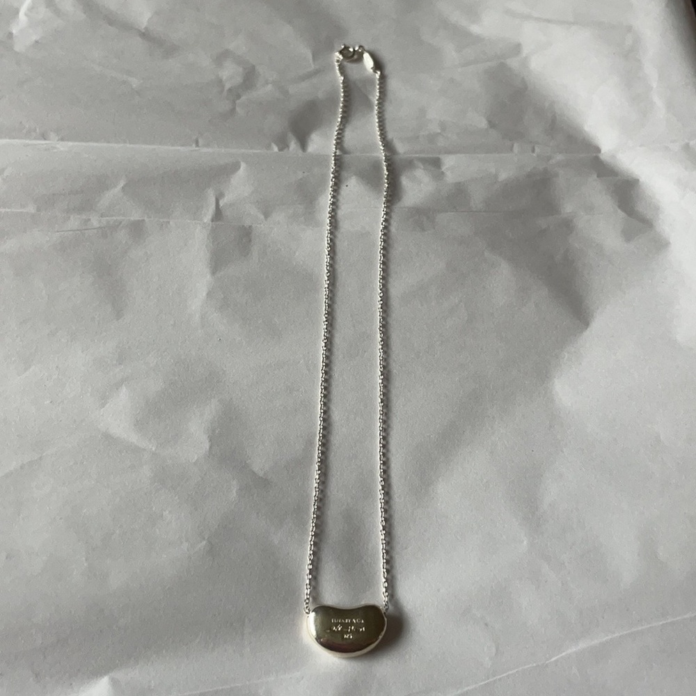 Authentic Tiffany & Co. Elsa Peretti large bean necklace.